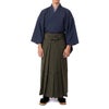正絹袴 ファスナー付き馬乗り袴 縞 茶