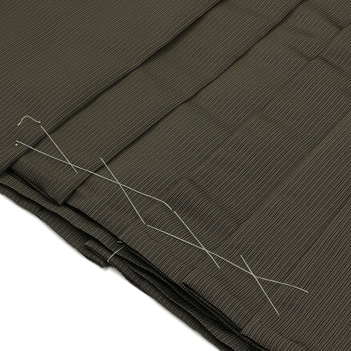 正絹袴 ファスナー付き馬乗り袴 縞 茶
