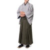 正絹袴 ファスナー付き馬乗り袴 縞 茶
