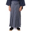 正絹袴 ファスナー付き馬乗り袴 縞 青