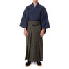 正絹袴 ファスナー付き馬乗り袴 縞 黒茶