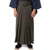 正絹袴 ファスナー付き馬乗り袴 縞 黒茶
