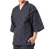 甚平 男物 しじら織 黒絣