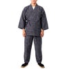 作務衣 久留米 男物 グレー横段