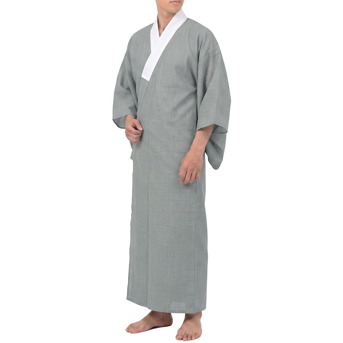 国内仕立て オーダー長襦袢 東レ 爽竹 夏用 竪絽  グレー