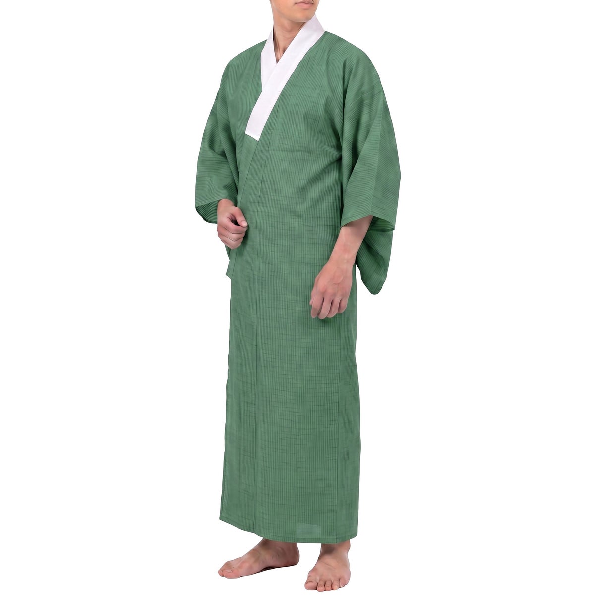 国内仕立て オーダー長襦袢 東レ 爽竹 夏用 竪絽  緑
