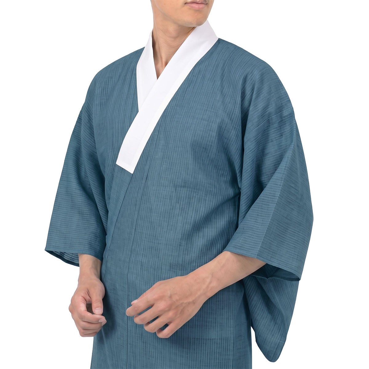 国内仕立て オーダー長襦袢 東レ 爽竹 夏用 竪絽  紺