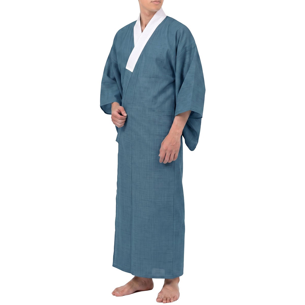 国内仕立て オーダー長襦袢 東レ 爽竹 夏用 竪絽  紺