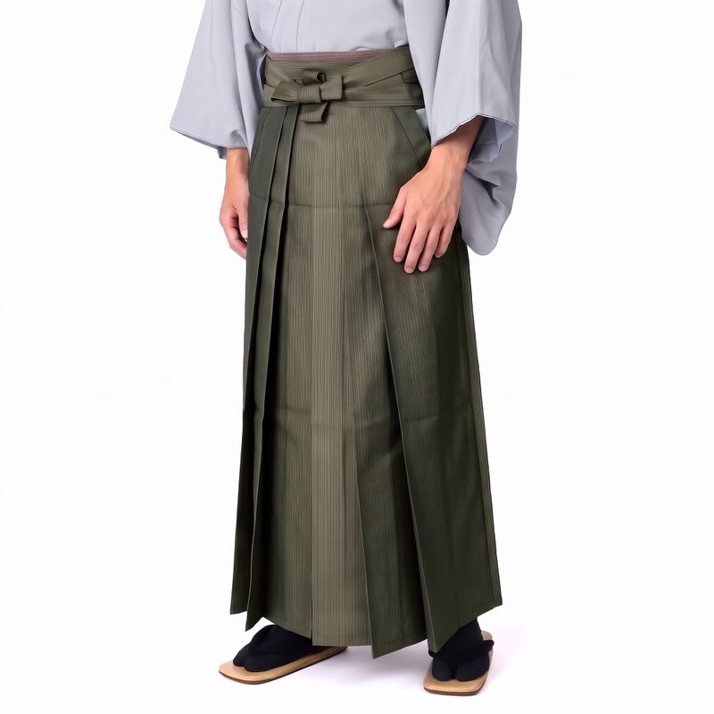 馬乗り袴 仕舞袴 縞 茶