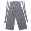 袴パンツ 袴ズボン 軽衫 正絹 ファスナー付き 紬 グレー