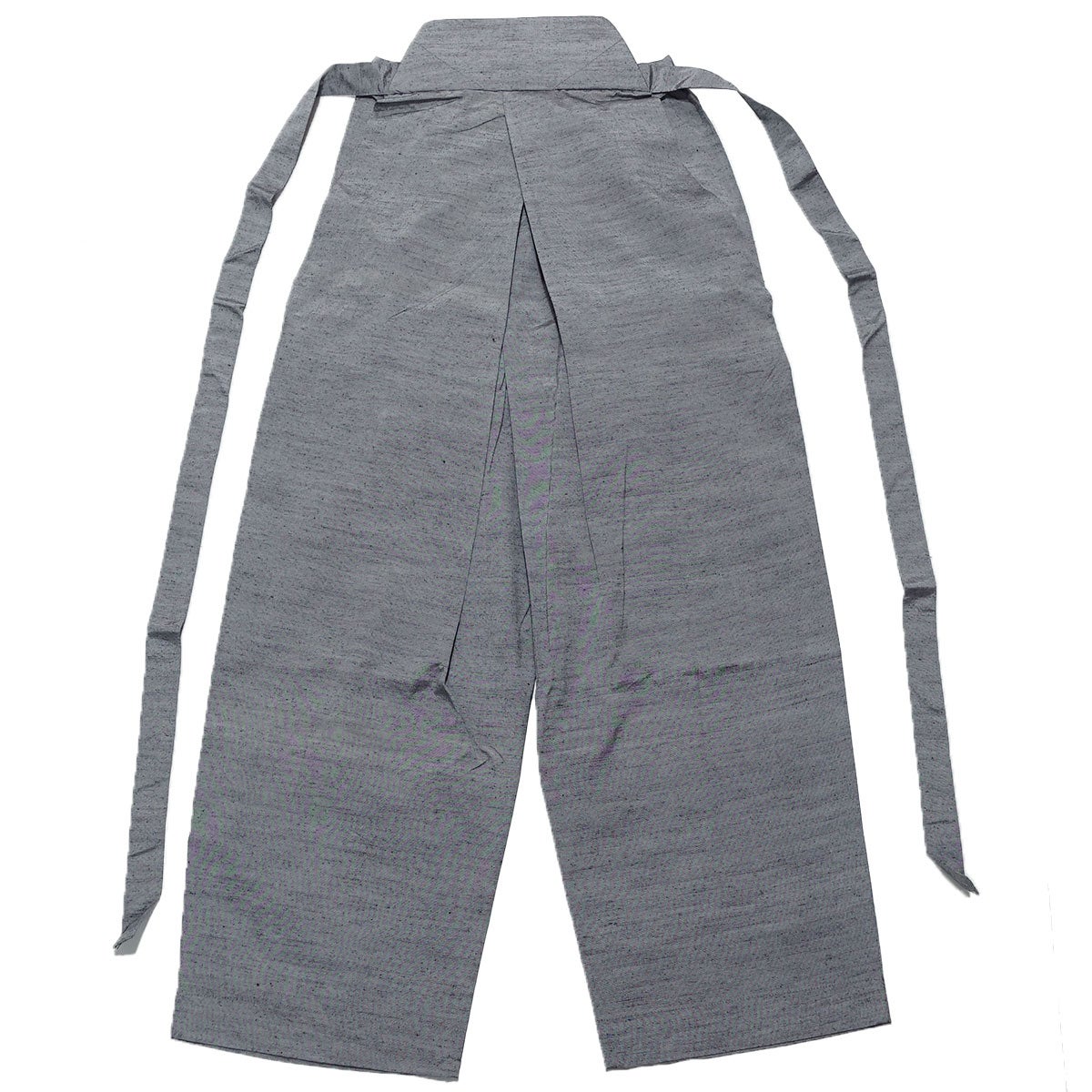 袴パンツ 袴ズボン 軽衫 正絹 ファスナー付き 紬 グレー