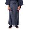 正絹袴 ファスナー付き馬乗り袴 縞 グレー