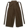 袴パンツ 袴ズボン 軽衫 正絹 ファスナー付き 紬 茶