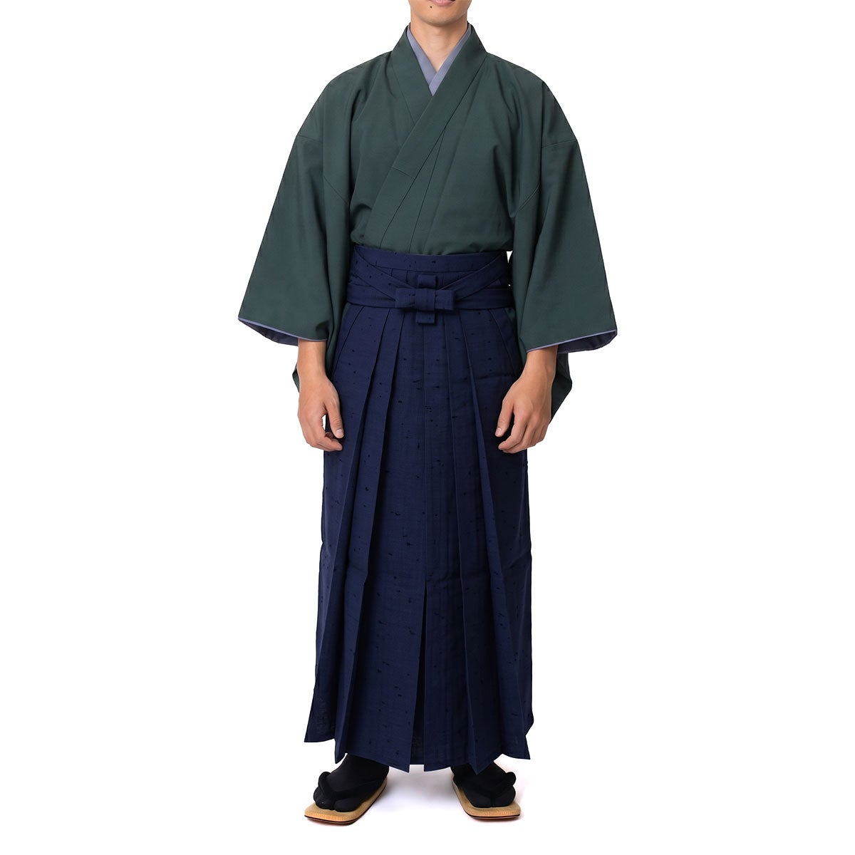 正絹袴 仕立てオーダー 無地 紬 紺