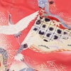 和柄のアロハシャツ 正絹 振袖 赤